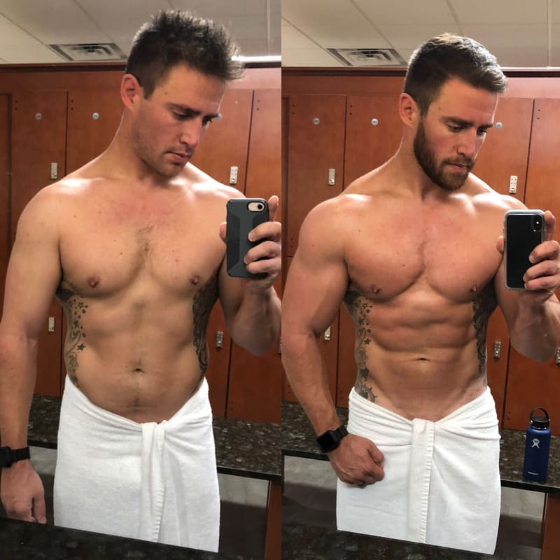 Travis's before and after